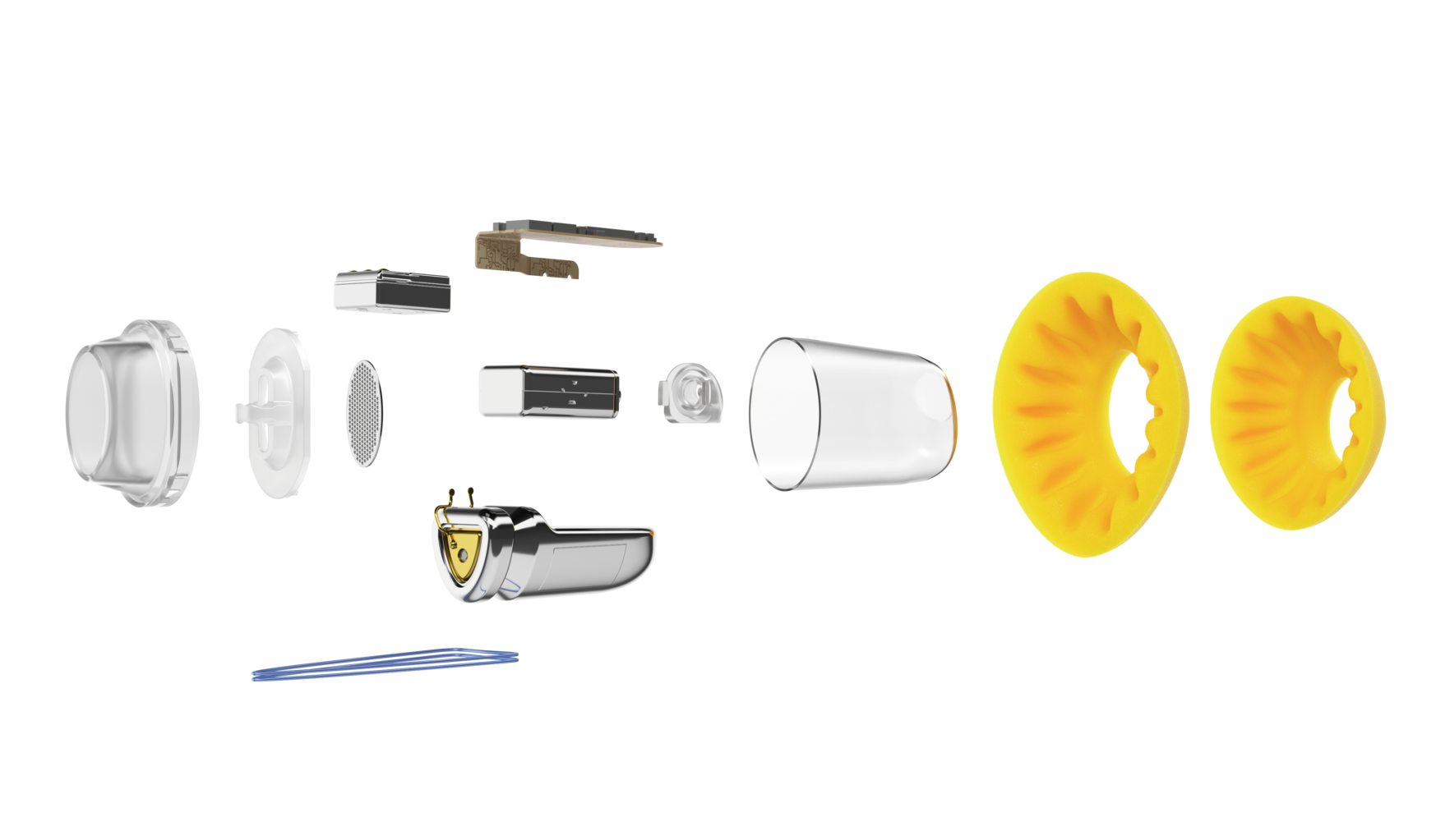 Inside components of Lyric hearing aid